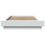 vidaXL Cadre de lit avec lumières LED sans matelas blanc 90x200 cm