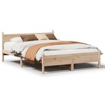 vidaXL Cadre de lit sans matelas 160x200 cm bois massif de pin