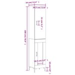 vidaXL Buffet haut Chêne sonoma 34 5x34x180 cm Bois d'ingénierie