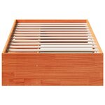 vidaXL Lit de jour sans matelas cire marron 100x200 cm pin massif
