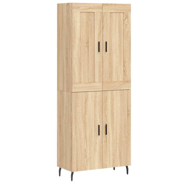 vidaXL Buffet haut Chêne sonoma 69 5x34x180 cm Bois d'ingénierie