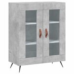 vidaXL Buffet haut Gris béton 69 5x34x180 cm Bois d'ingénierie