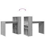 vidaXL Bureau d'écriture Gris Sonoma Bois d'ingénierie  laminate Medium
