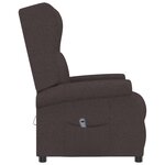 vidaXL Fauteuil inclinable électrique à oreilles marron foncé tissu