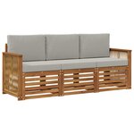 vidaXL Ensembles de canapés 3 pc Bois d'Acacia Massif