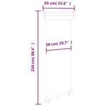 vidaXL Auvent latéral de balcon 65x250 cm noir