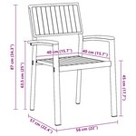 vidaXL Ensemble de salle à manger de jardin 5 pièces en bois solide d'acacia et métal