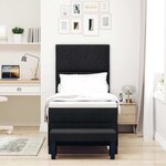 vidaXL Lit à ressorts avec matelas Noir 80 x 200 cm tissu