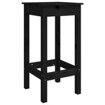 vidaXL Ensemble de bar de jardin 9 Pièces noir bois de pin massif