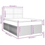 vidaXL Sommier à lattes de lit avec matelas Gris clair 140x200cm Tissu