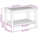 vidaXL Table Basse 90x50x45 cm en Bois d'Acacia Massif