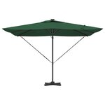 vidaXL Parasol cantilever Roma avec LEDs - Vert  286 x 285 x 270 cm Aluminium
