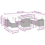 vidaXL Salon de jardin avec coussins 9 Pièces noir résine tressée acacia