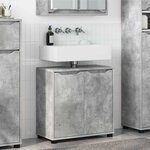vidaXL Armoire de lavabo de salle de bain Gris béton 60 x 30 x 60 cm