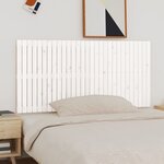vidaXL Tête de lit murale Blanc 185x3x90 cm Bois massif de pin