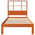 vidaXL Lit bibliothèque sans matelas cire marron 90x200 cm pin massif