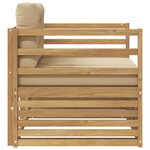 vidaXL Canapé d’extérieur Blanc et Beige