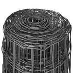 Vidaxl clôture euro acier 10 x 1 2 m gris