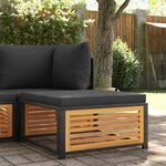 vidaXL Tabouret de jardin avec coussin 68x68x30cm bois massif d'acacia