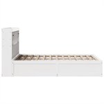 vidaXL Cadre de lit sans matelas blanc 135x190 cm bois de pin massif