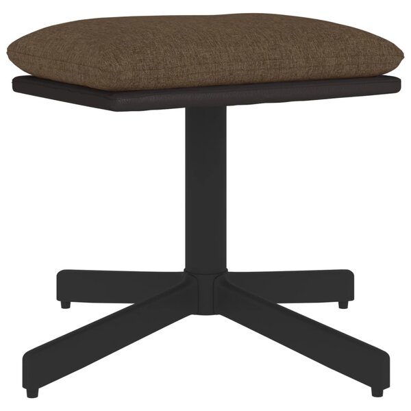 vidaXL Repose-pied Marron 60x60x36 cm Tissu et similicuir
