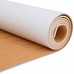 vidaXL Tapis de bateau Rayé Marron et blanc 240 x 60 cm EVA