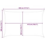 vidaXL Voile d'ombre Bleu et Blanc 4 5 x 3 m 100   polyester Oxford