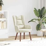 vidaXL Fauteuil relaxant Crème 63 x 67 x 94 cm Velours