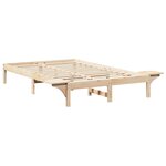 vidaXL Cadre de lit avec tables de chevet Marron Marron