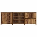 vidaXL Buffets 3 Pièces Bois ancien 70 x 41 x 75 cm Bois d'ingénierie