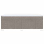 vidaXL Sommier à lattes de lit avec matelas Taupe 100x200 cm Tissu