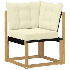 vidaXL Canapé d'angle extérieur Blanc