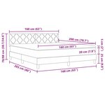vidaXL Lit boxspring avec matelas Crème 160 x 200 cm tissu