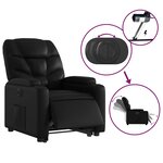 vidaXL Fauteuil inclinable électrique noir similicuir