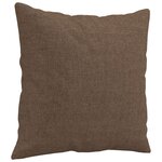 vidaXL Canapé 2 places avec oreillers décoratifs marron 140 cm tissu