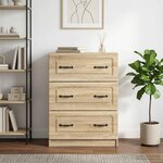 vidaXL Armoire à tiroirs Chêne Sonoma 66 x 34 5 x 87 cm