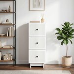 vidaXL Armoire à tiroirs Blanc brillant 33 x 34 5 x 90 cm