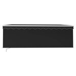 vidaXL Auvent manuel rétractable avec store et LED 4x3 m Anthracite