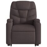 vidaXL Fauteuil inclinable électrique marron foncé tissu