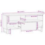 vidaXL Meuble TV 100x34x46 cm bois d'acacia massif