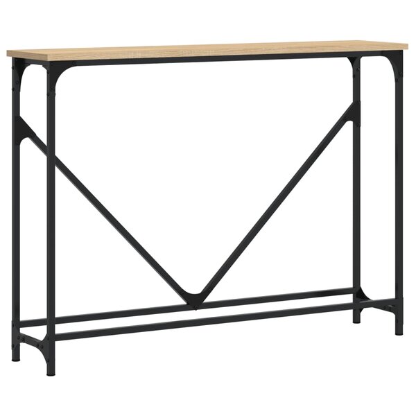 vidaXL Table console chêne sonoma 102x22 5x75 cm bois d'ingénierie
