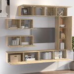 vidaXL Ensemble de meubles TV 7 Pièces Chêne sonoma Bois d'ingénierie