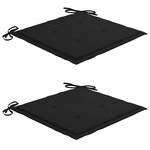 vidaXL Chaises à manger de jardin avec coussins lot de 2 Acacia massif
