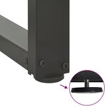 vidaXL Pieds de table console en T  2 pièces  anthracite  38 x 25 x (72-73) cm  acier