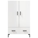 vidaXL Buffet haut blanc brillant 69 5x31x115 cm bois d'ingénierie