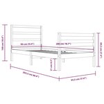 vidaXL Cadre de lit Bois de pin massif 90x200 cm