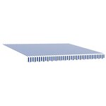 vidaXL Store Manuel Rétractable Bleu et Blanc 400x300 cm