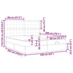 VidaXL Cadre de lit ottoman avec matelas noir 160x200 cm similicuir