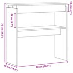 Table Console vidaXL Noir Chêne 80x30x80 cm Bois d'ingénierie
