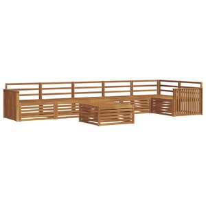 vidaXL Ensemble de canapés d'extérieur 7 Pièces Naturel